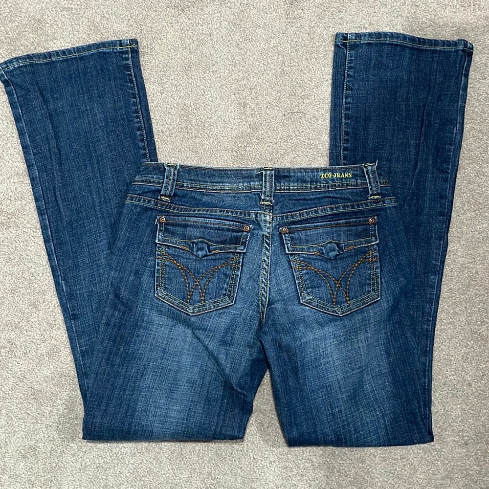 zco low rise boot cut denim